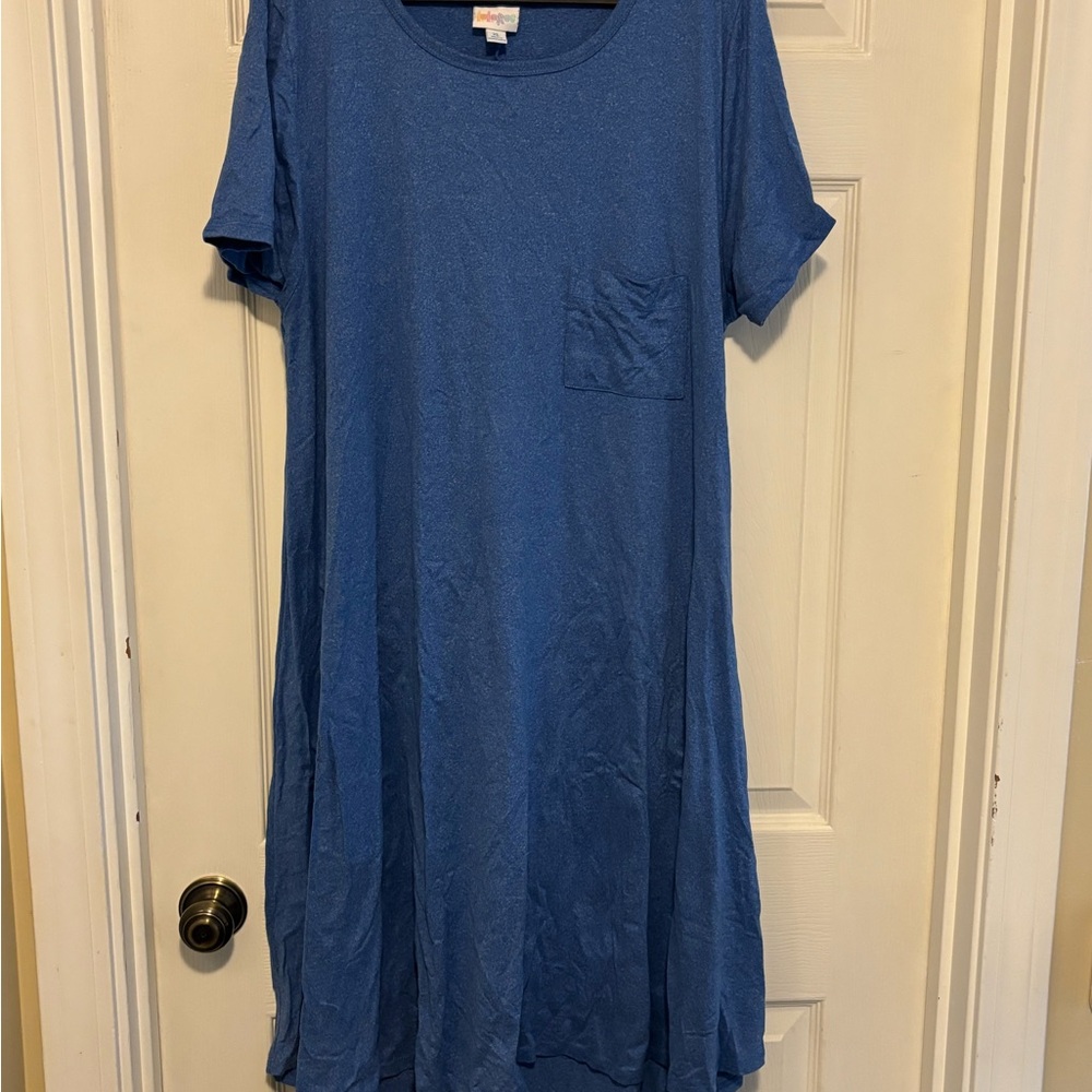 LuLaRoe Blue Carly Dress XL